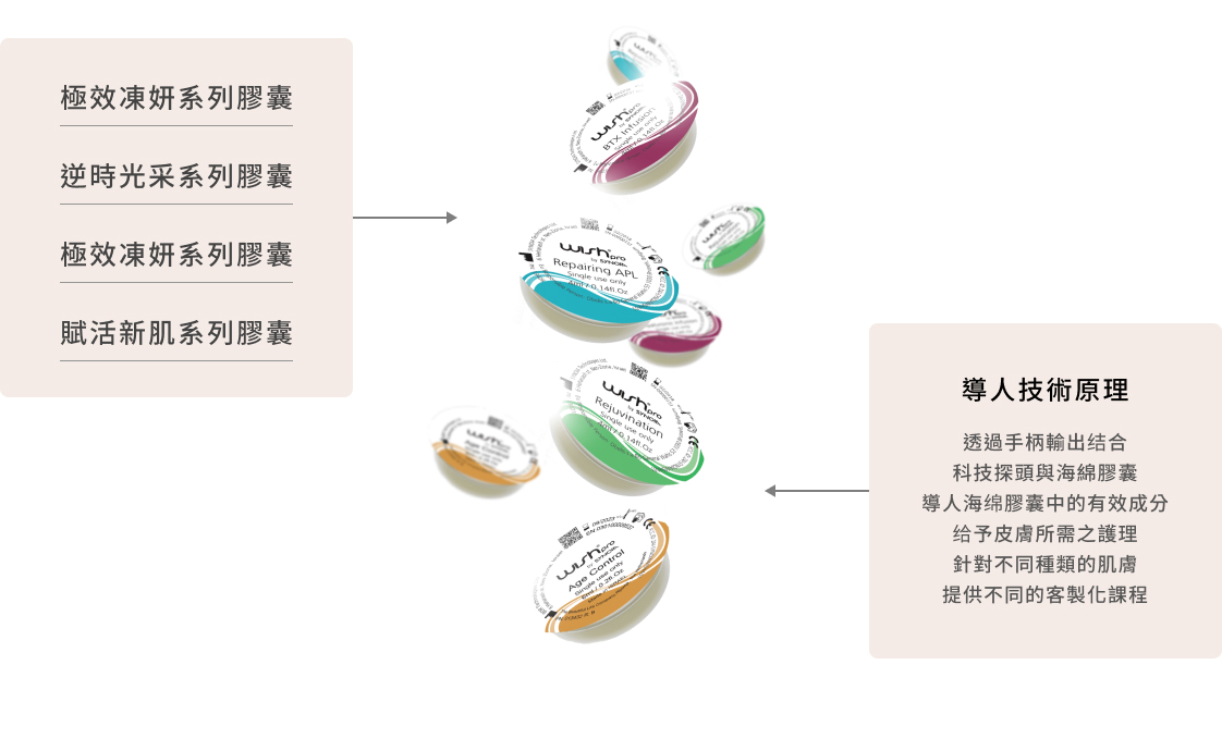 極效凍妍系列膠囊;逆時光采系列膠囊;極效凍妍系列膠囊;賦活新肌系列膠囊